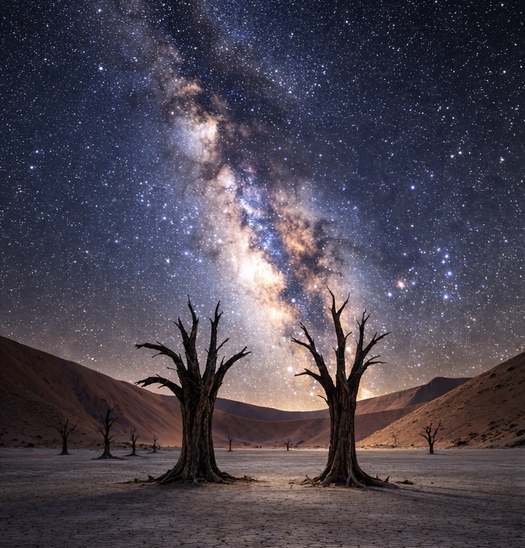 Namib Desert: pristine night sky